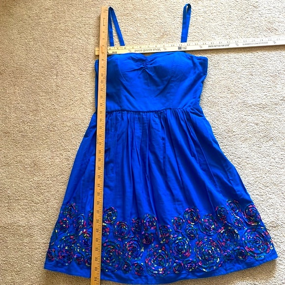 Cotton blue mini sundress - Picture 4 of 7